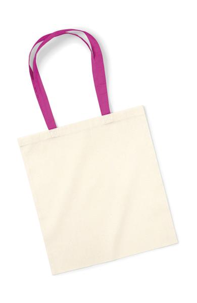 Baumwolltasche mit farbigen Henkeln